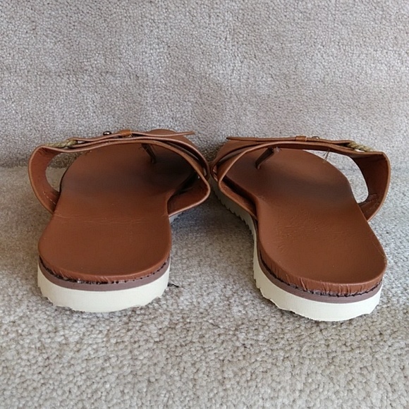 Flat Slipper Wedge Strap Rope Sandal M Brown - Picture 6 of 14